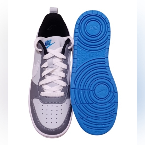 NIKE Court Borough Low Recraft,Pure Platinum/White-Cool Grey DV5456 019 Boy 3.5Y - Picture 5 of 7